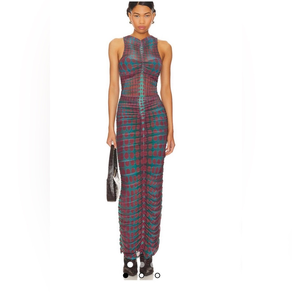AFRM Peyton Maxi Dress in Cyber Optic Dot